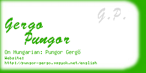 gergo pungor business card