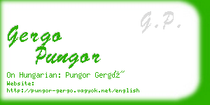 gergo pungor business card